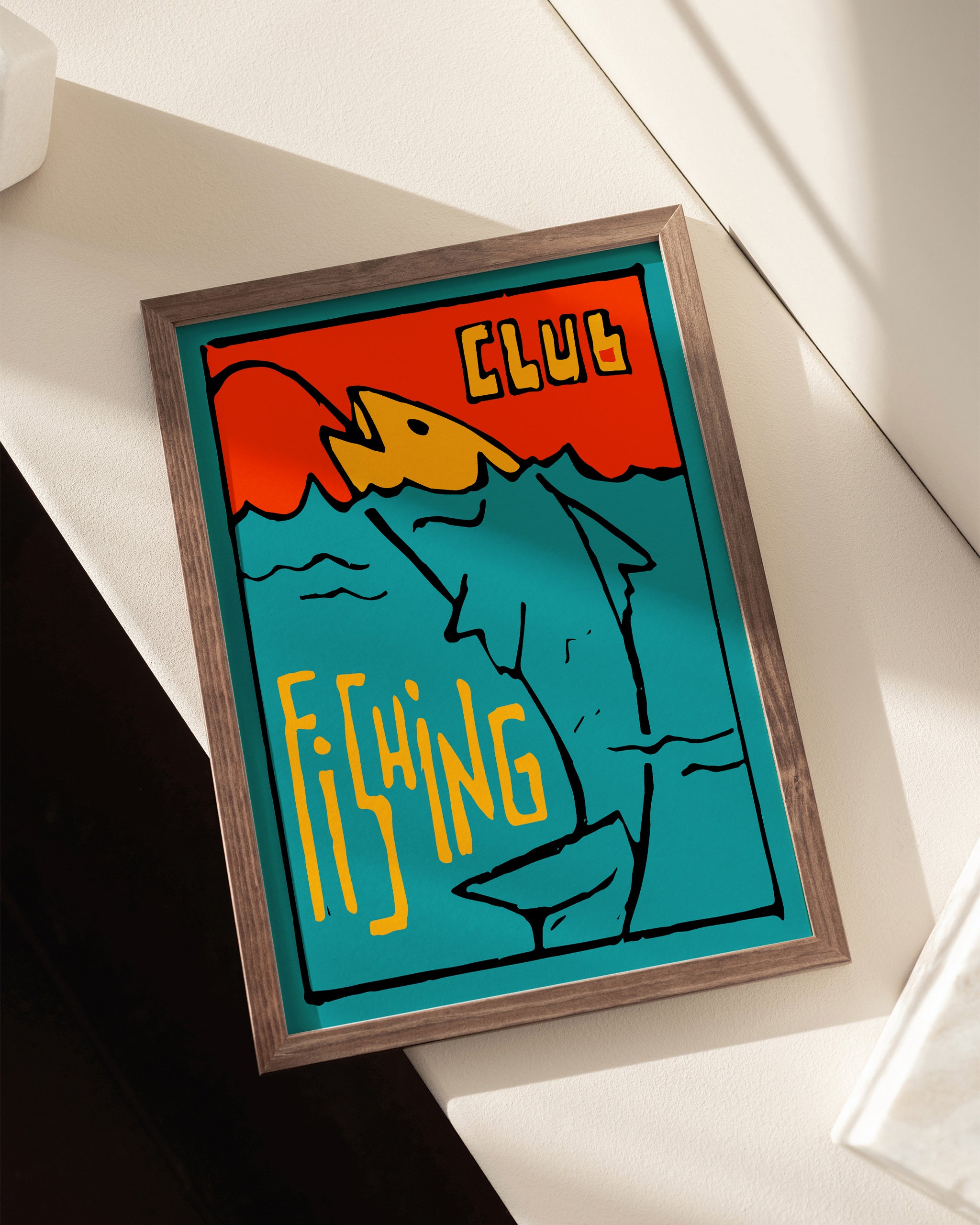 Fishing Club No.3-psoter-wall_art-decor-The Poster Square