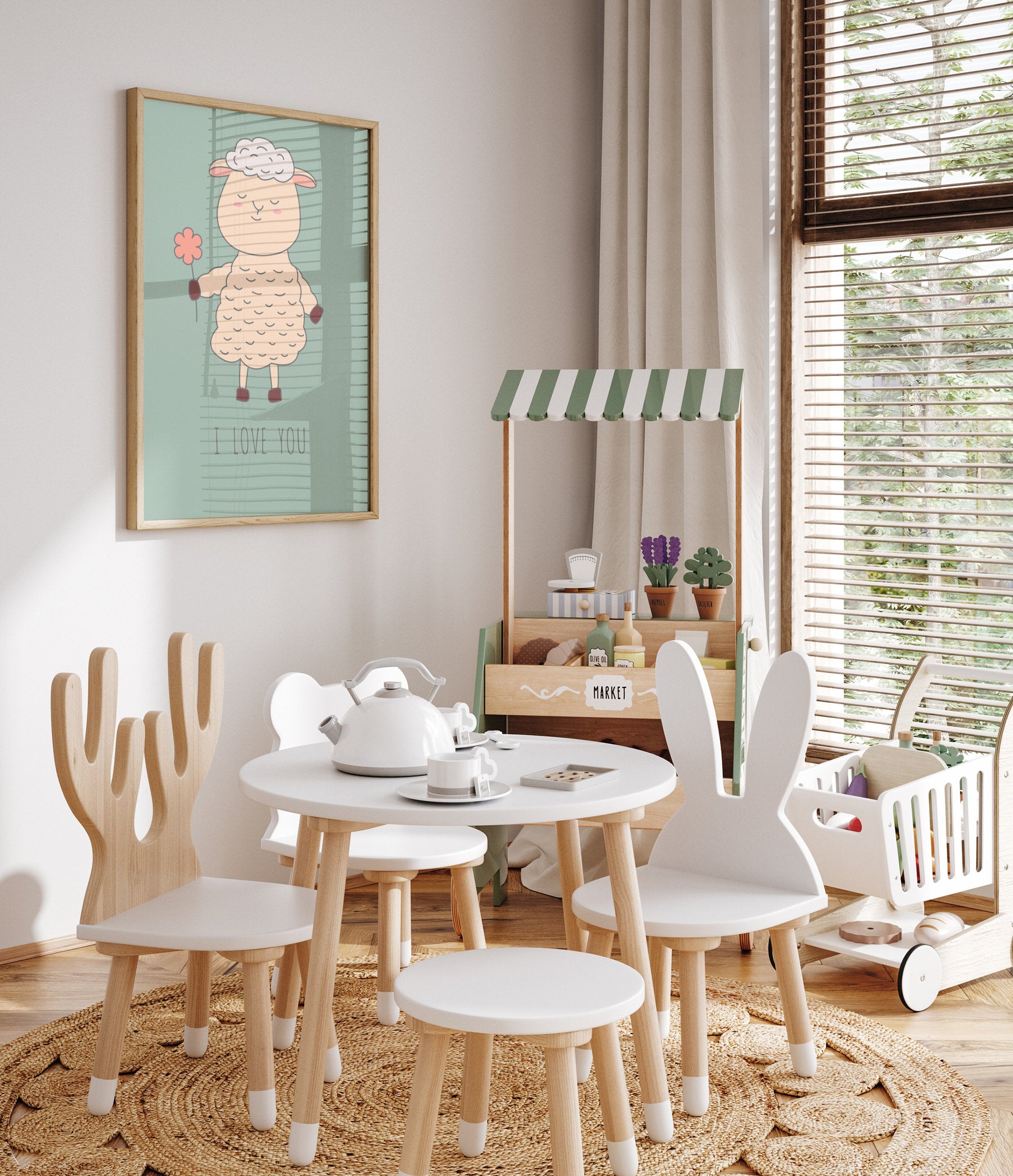 Fleecy Sheep The Poster Square