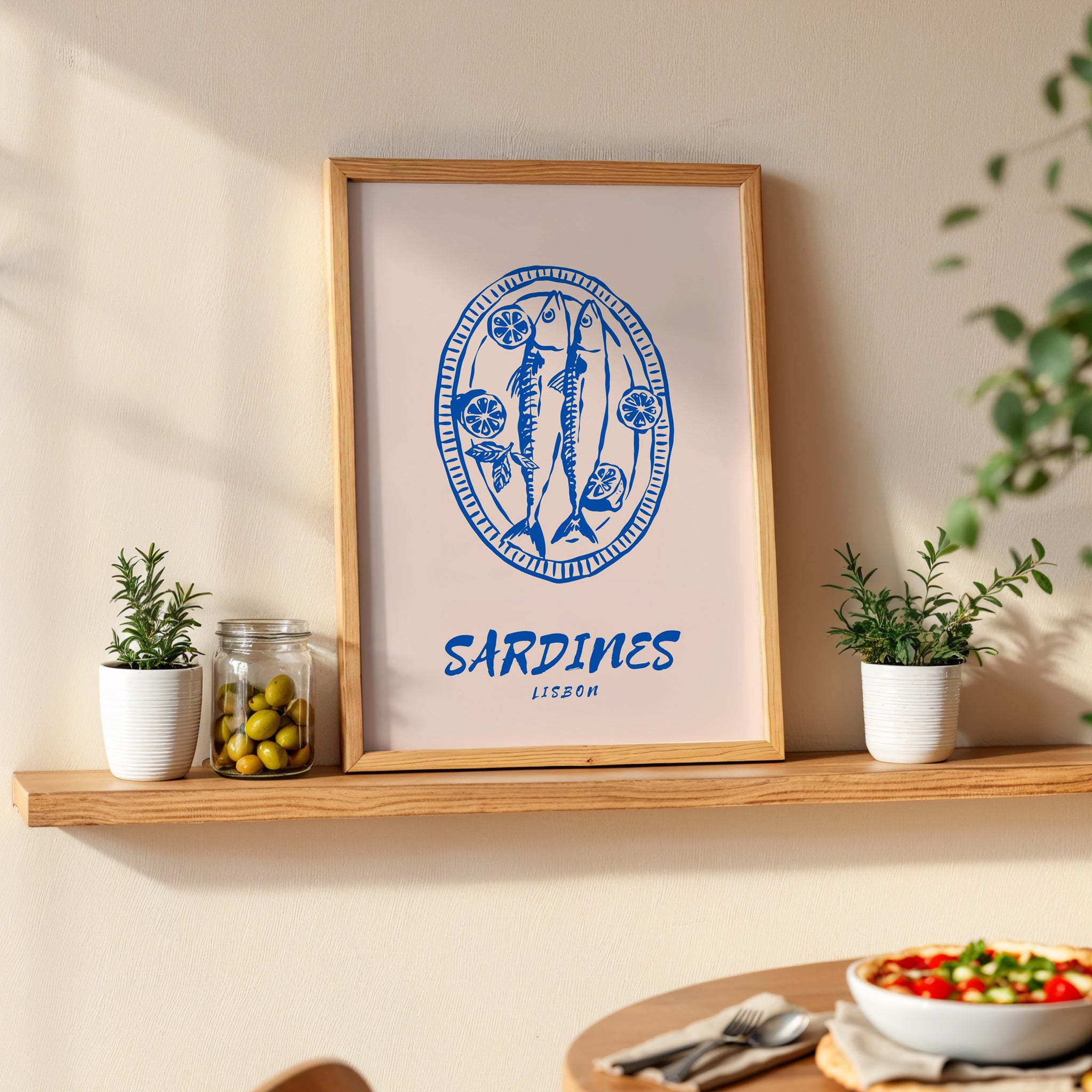 Sardinen Lissabon Blau