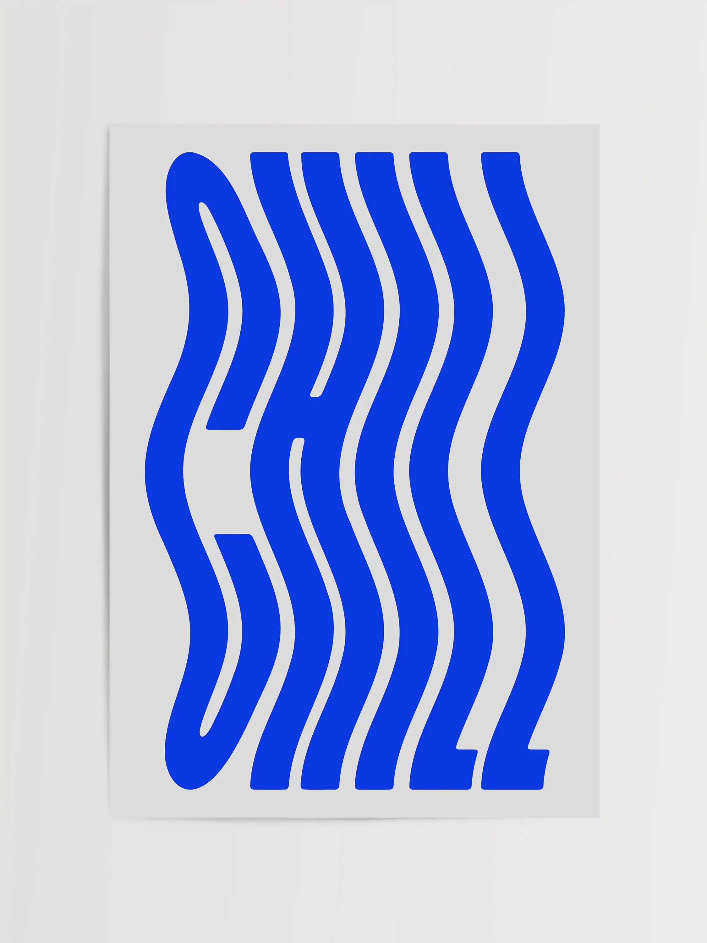 Chill Typografie Druck