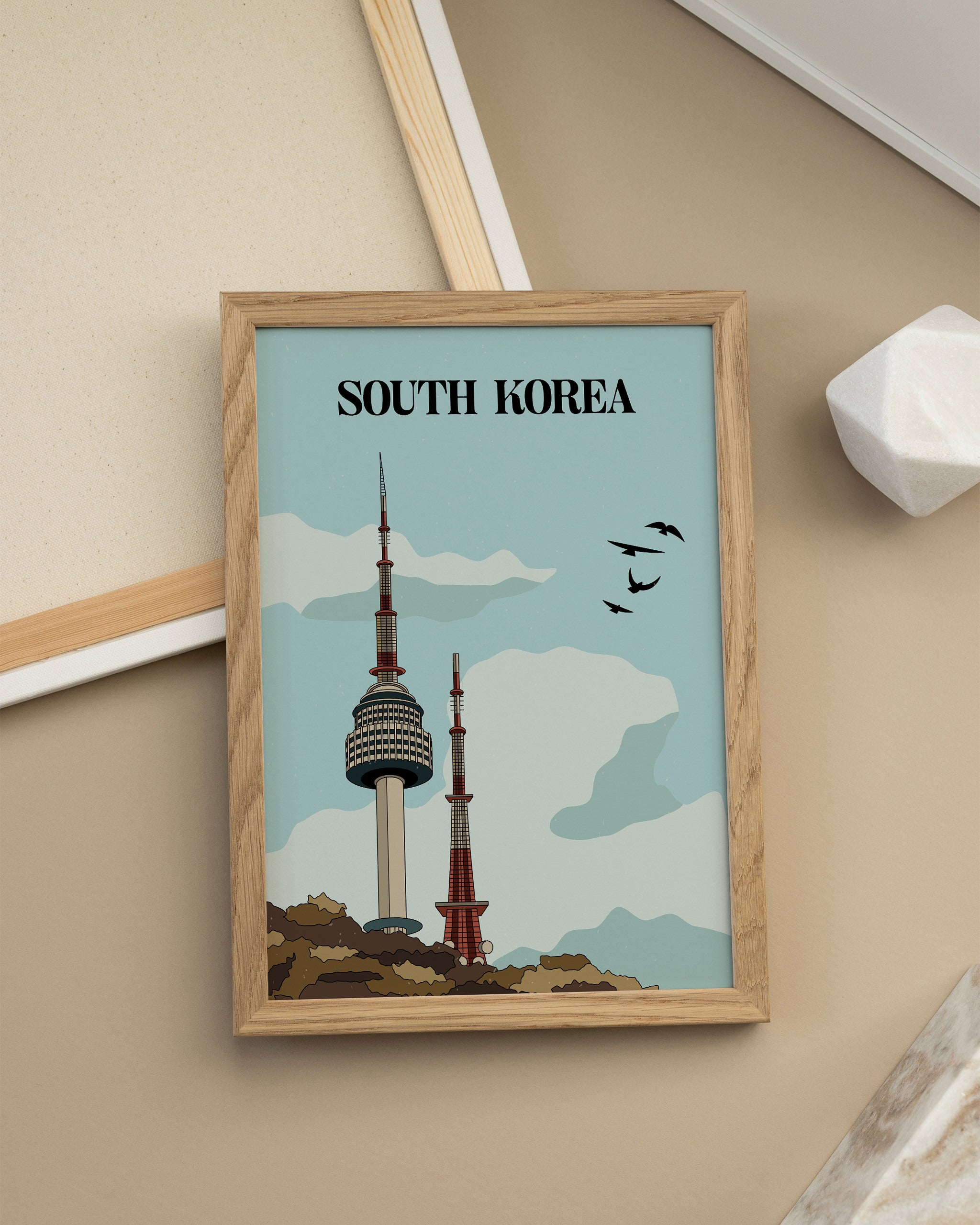 Seoul Skyline-psoter-wall_art-decor-The Poster Square