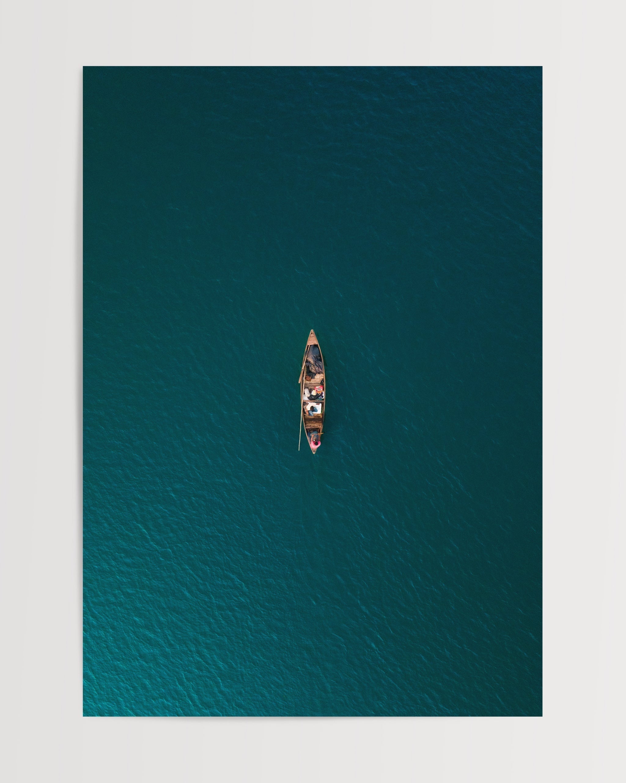 Aerial View of a Boat on Wate-psoter-wall_art-decor-The Poster Square