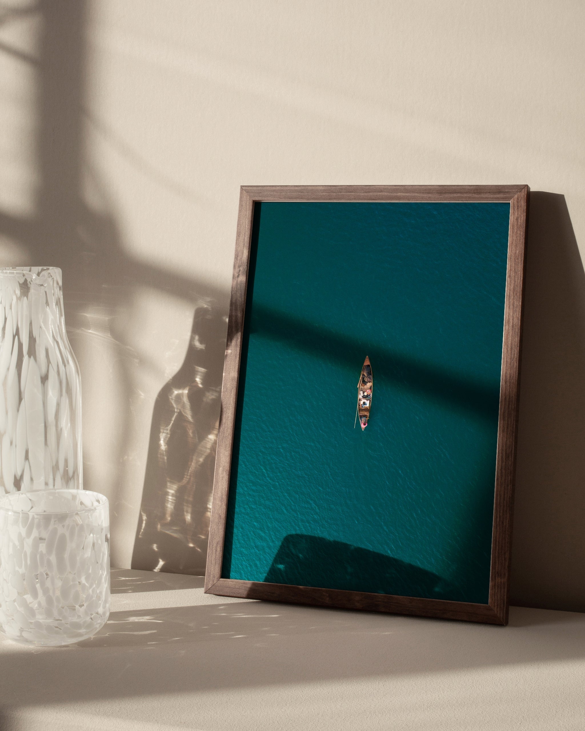 Aerial View of a Boat on Wate-psoter-wall_art-decor-The Poster Square